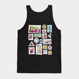 Maine Tourism and Symbol Stamps Tank Top